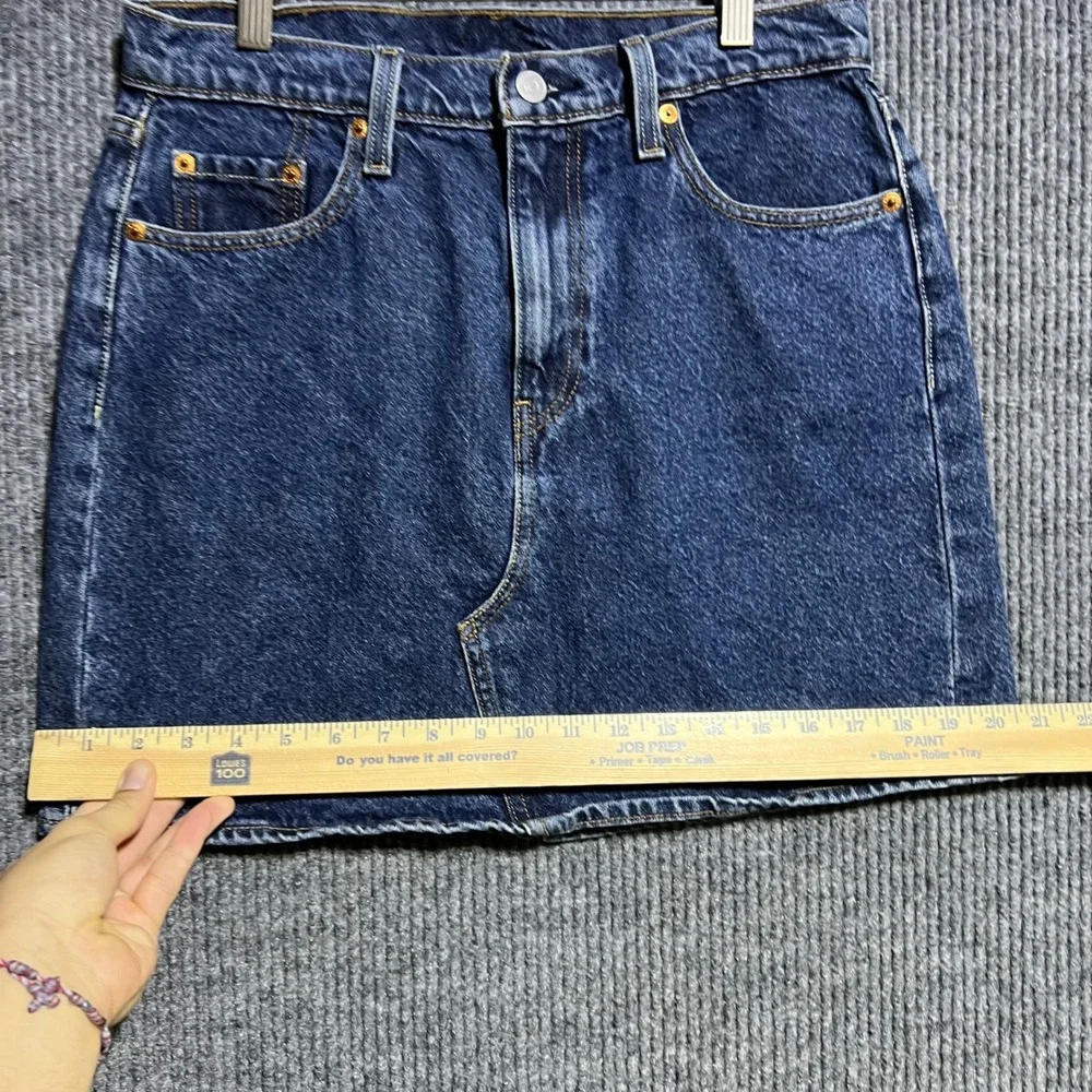 Levis Denim Mini Skirt Womens 29 Blue Indigo A-Line Casual 79752-0007
